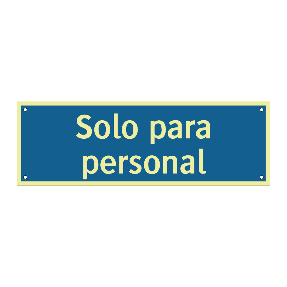 Solo para personal