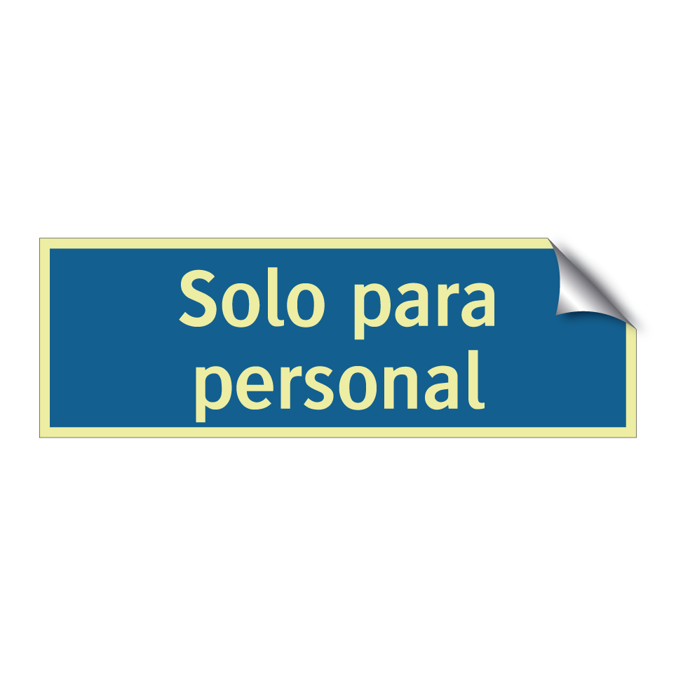 Solo para personal