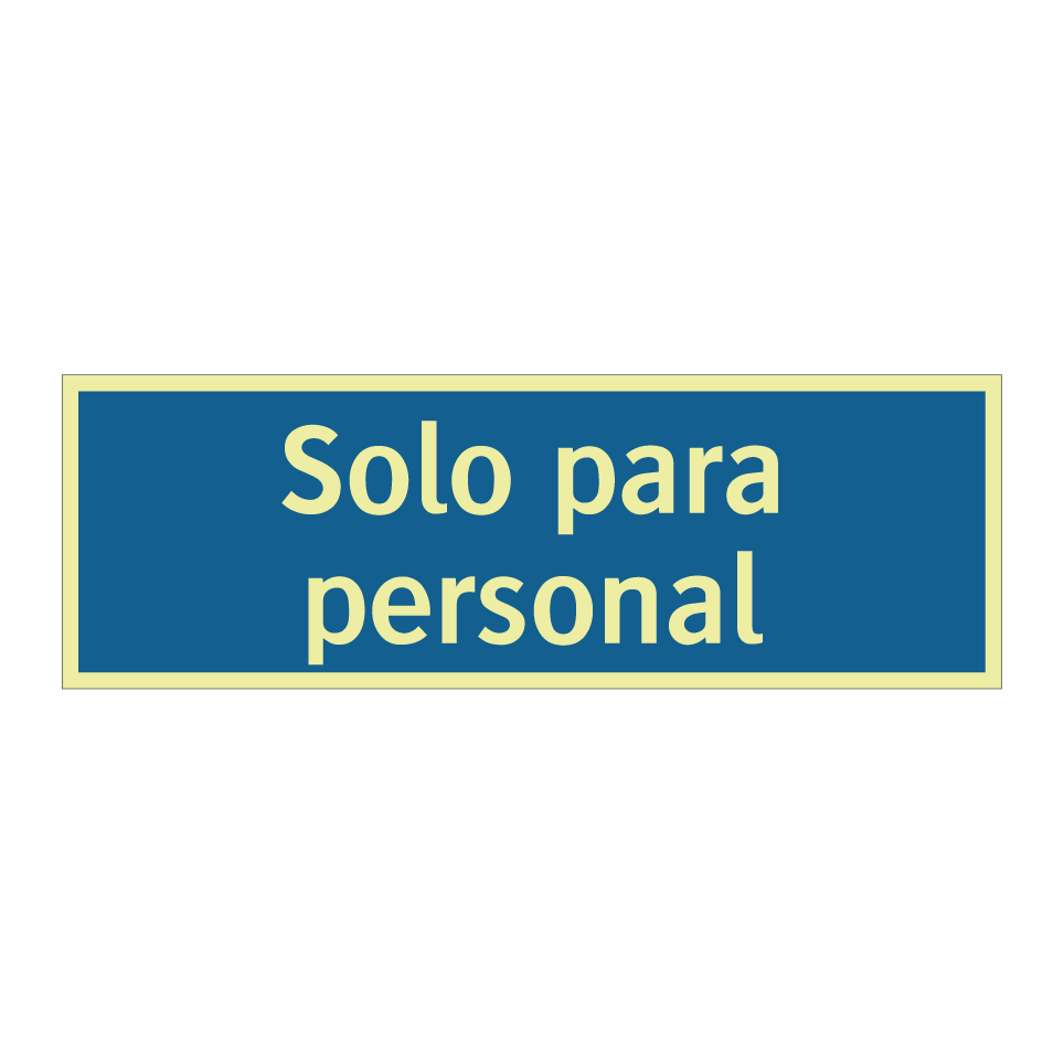 Solo para personal