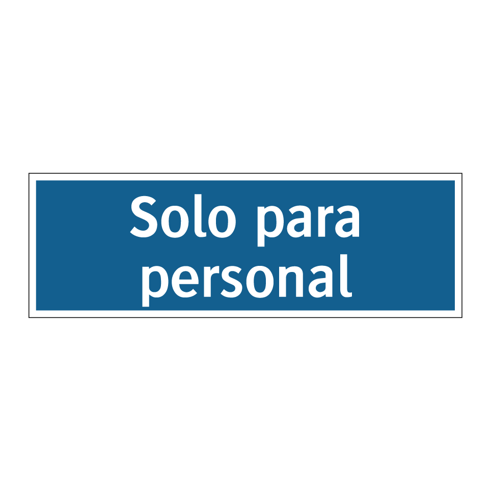 Solo para personal