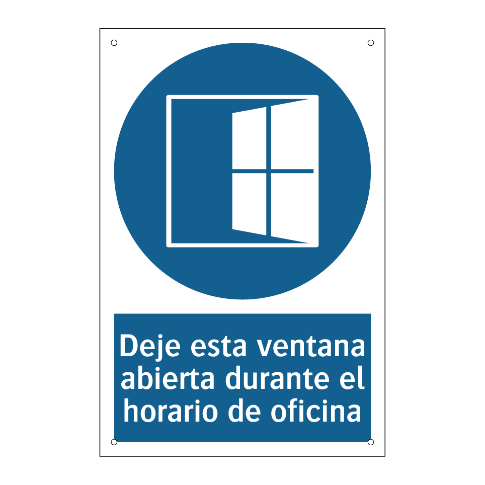 Deje esta ventana abierta durante el horario de oficina