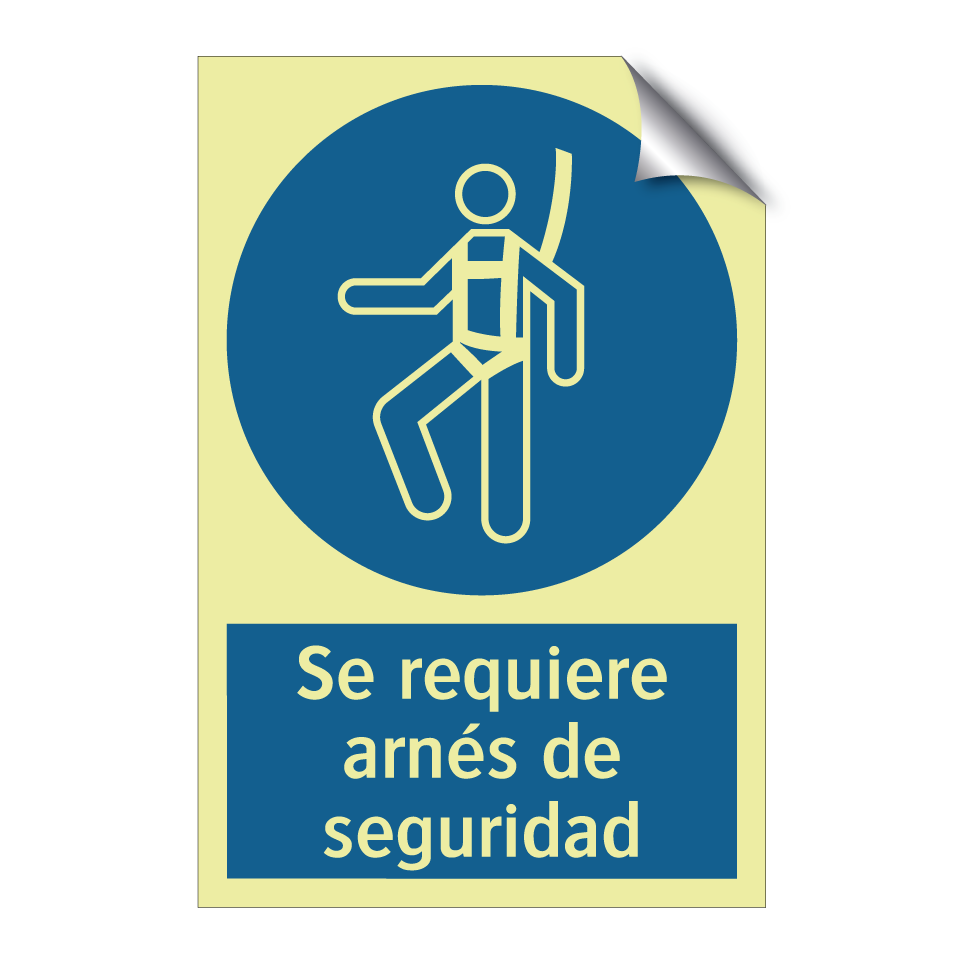 Se requiere arnés de seguridad