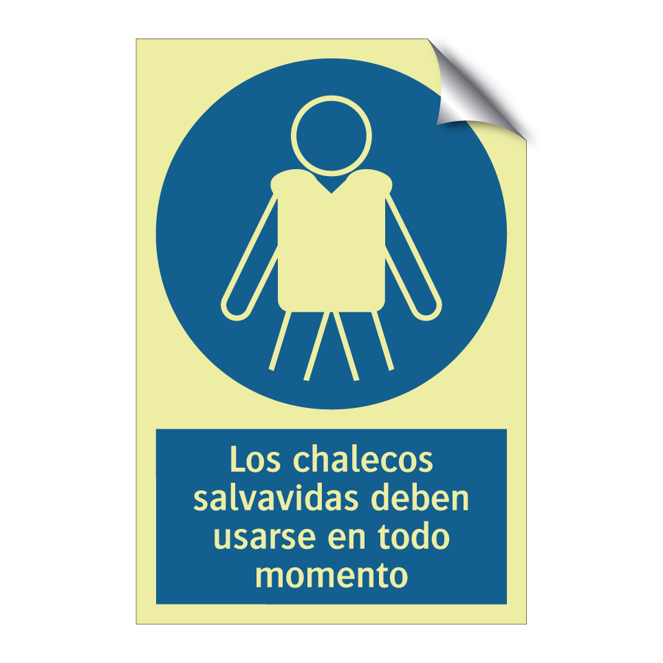 Los chalecos salvavidas deben usarse en todo momento