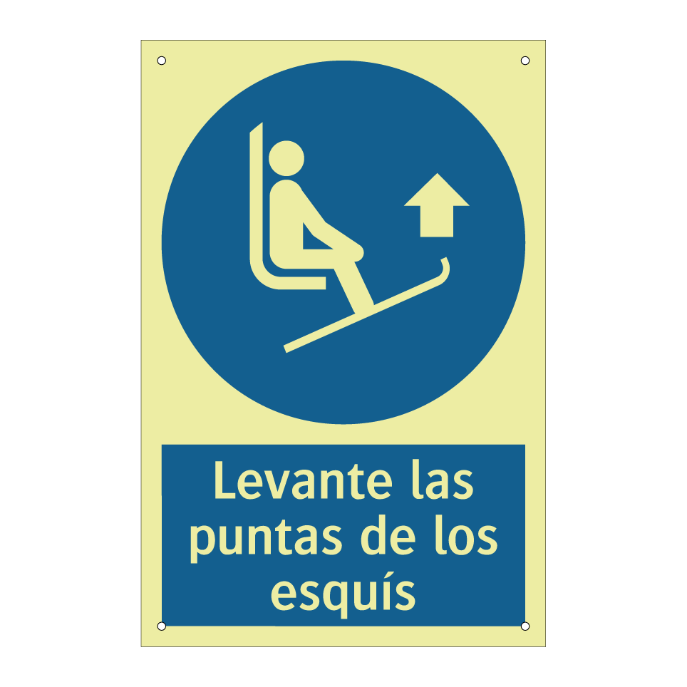 Levante las puntas de los esquís