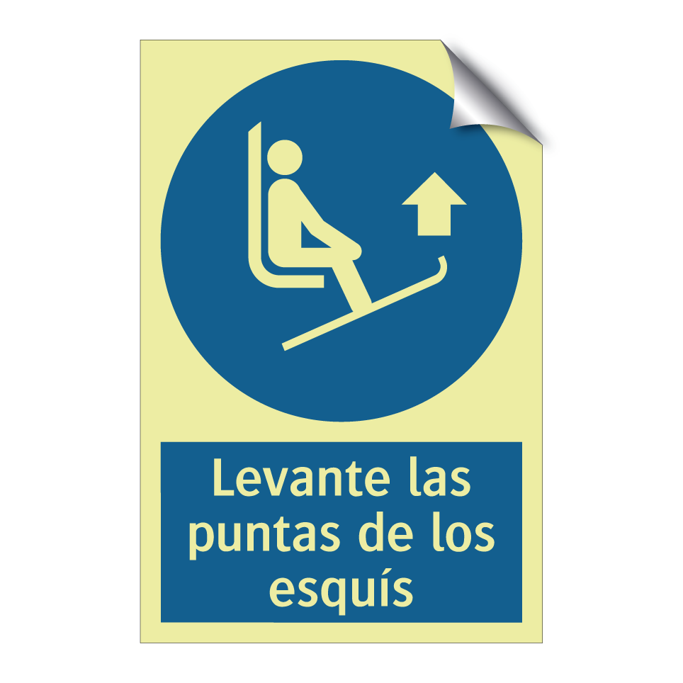 Levante las puntas de los esquís