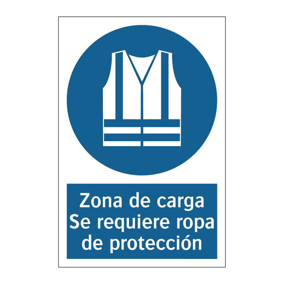 Zona de carga Se requiere ropa de protección