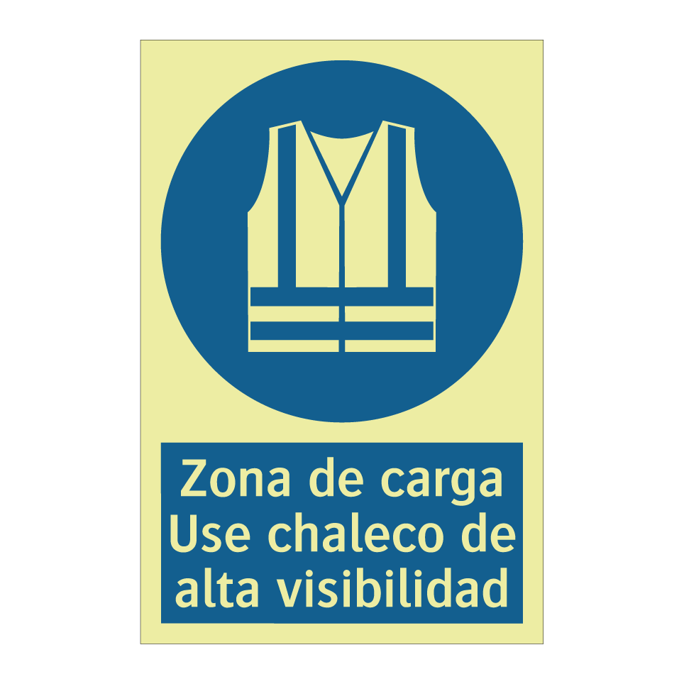 Zona de carga Use chaleco de alta visibilidad