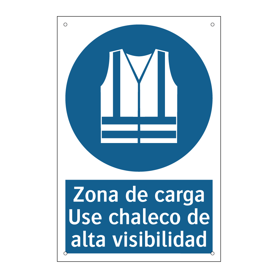 Zona de carga Use chaleco de alta visibilidad