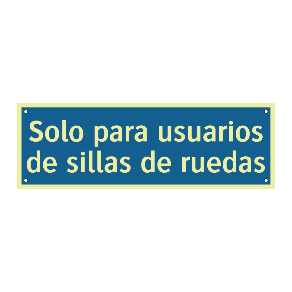 Solo para usuarios de sillas de ruedas