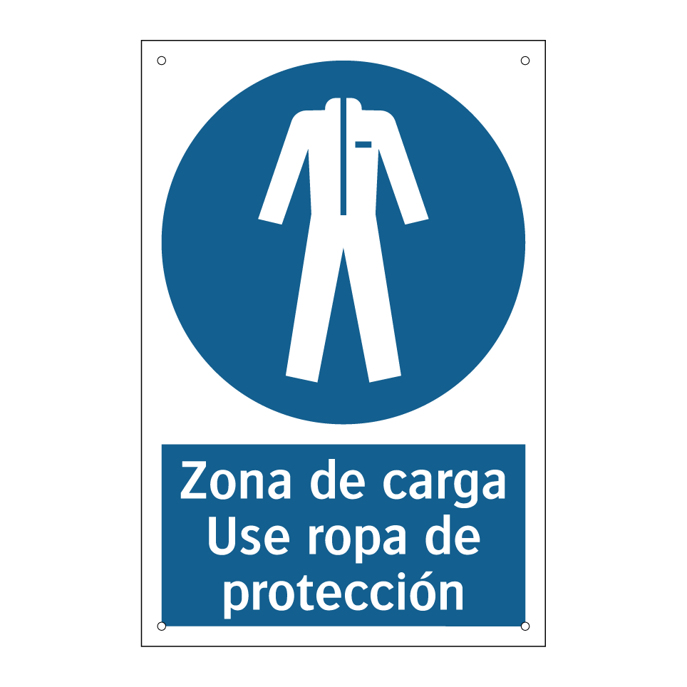 Zona de carga Use ropa de protección