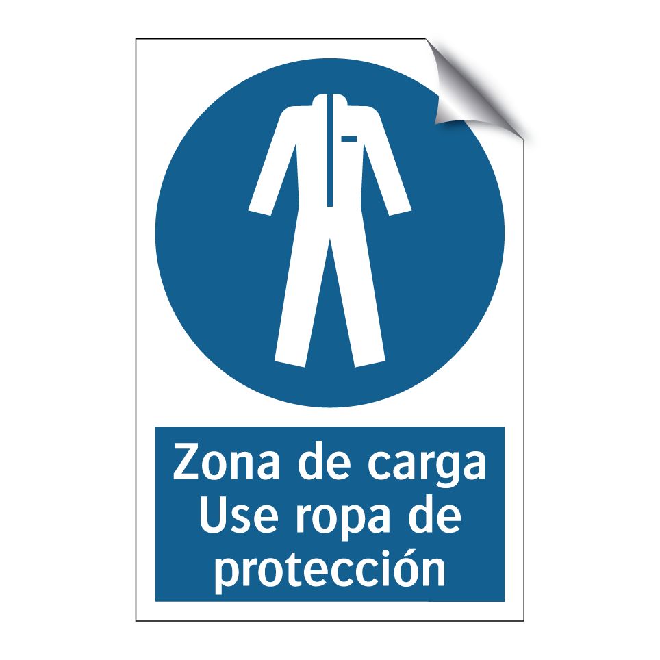 Zona de carga Use ropa de protección