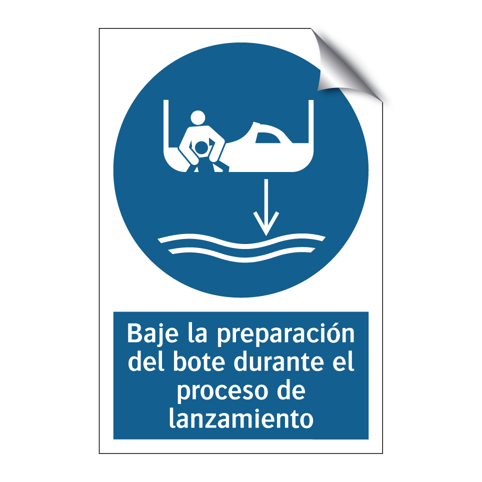 Baje la preparación del bote durante el proceso de lanzamiento