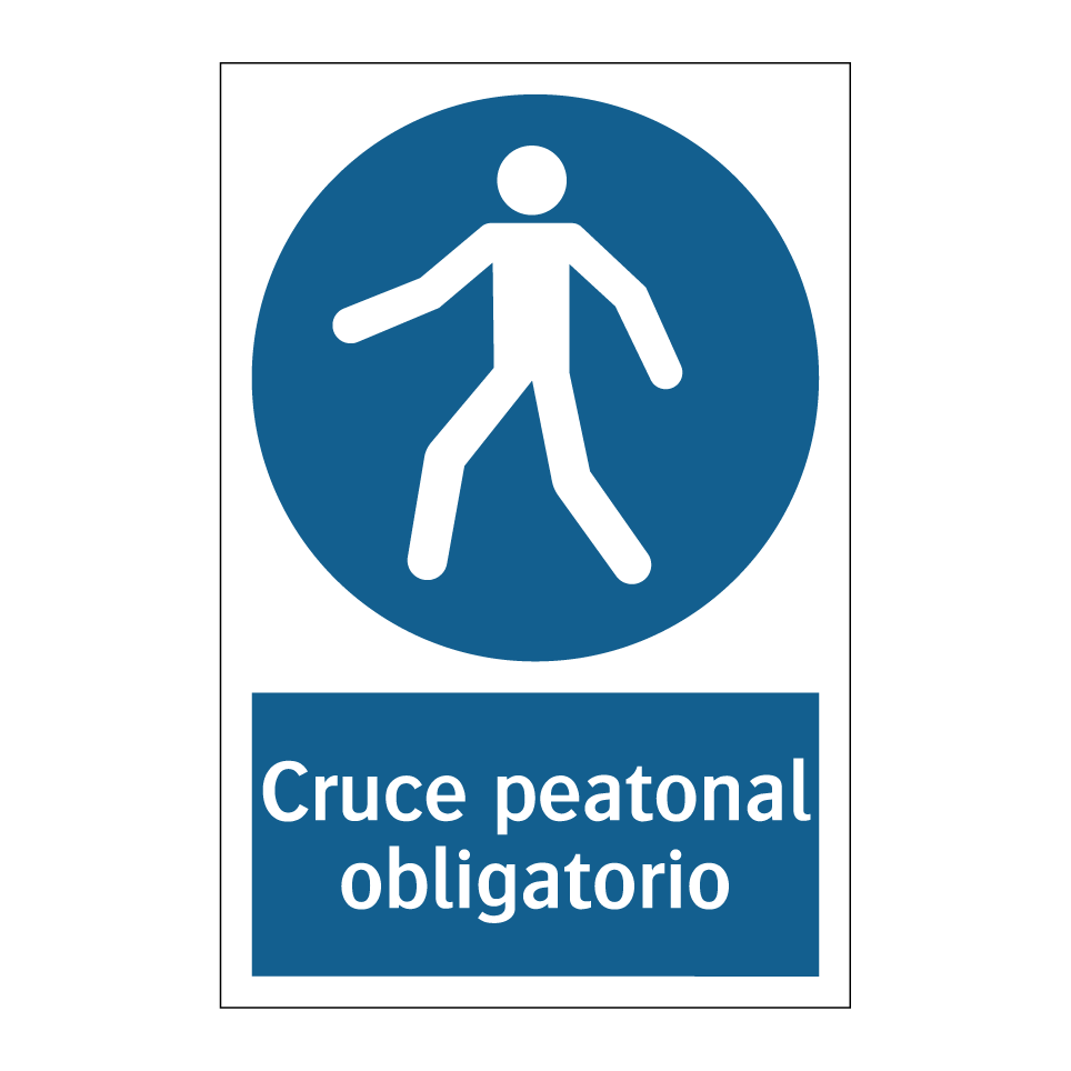 Cruce peatonal obligatorio