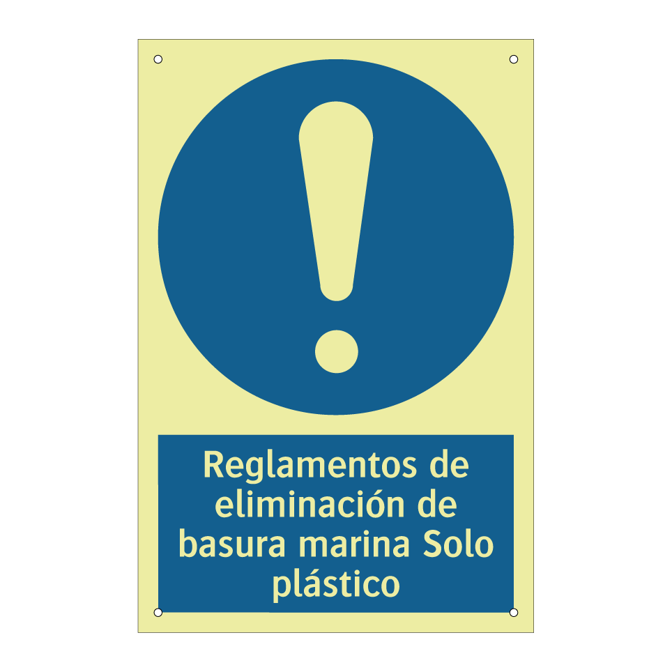 Reglamentos de eliminación de basura marina Solo plástico
