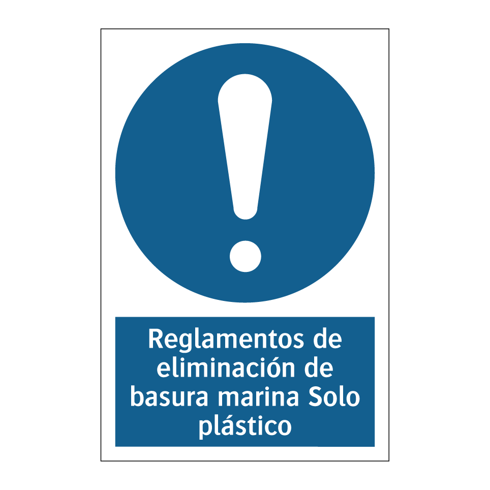 Reglamentos de eliminación de basura marina Solo plástico