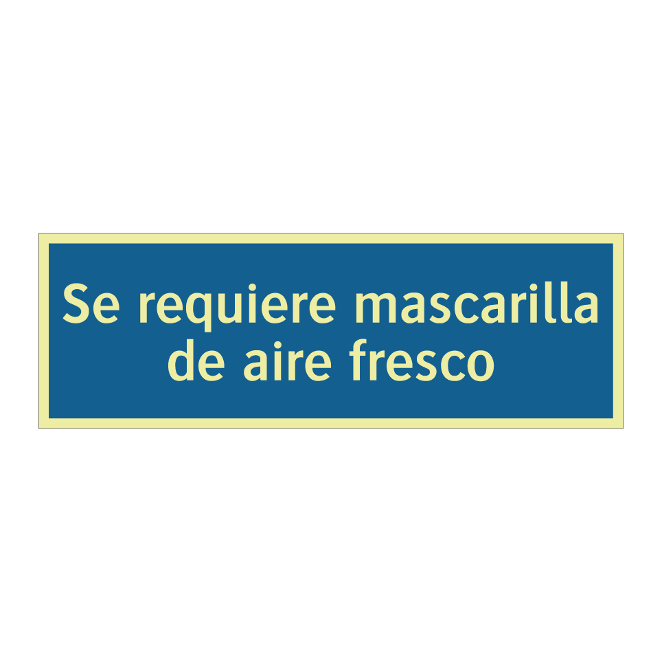 Se requiere mascarilla de aire fresco