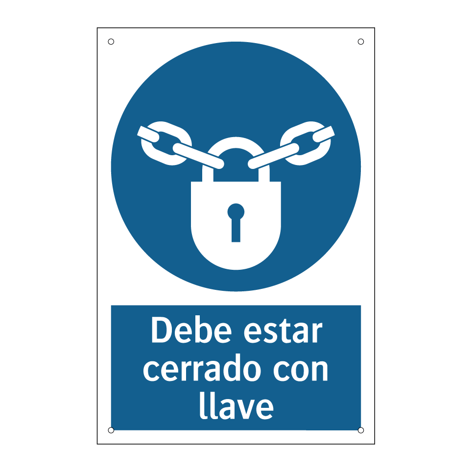 Debe estar cerrado con llave