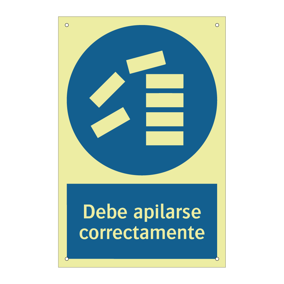 Debe apilarse correctamente