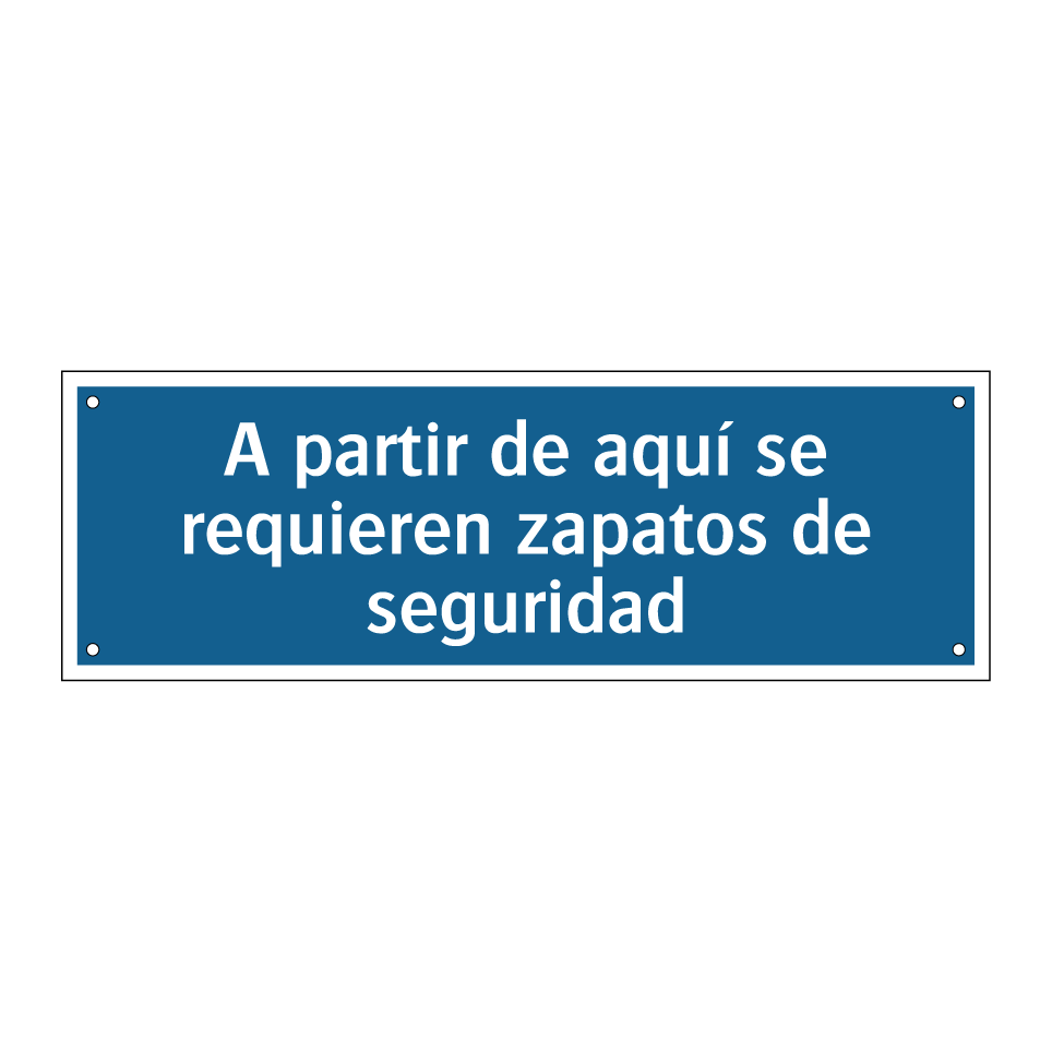 A partir de aquí se requieren zapatos de seguridad
