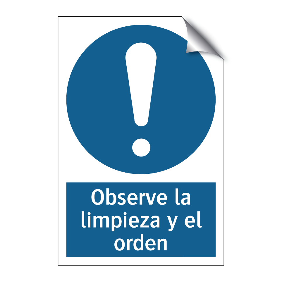 Observe la limpieza y el orden