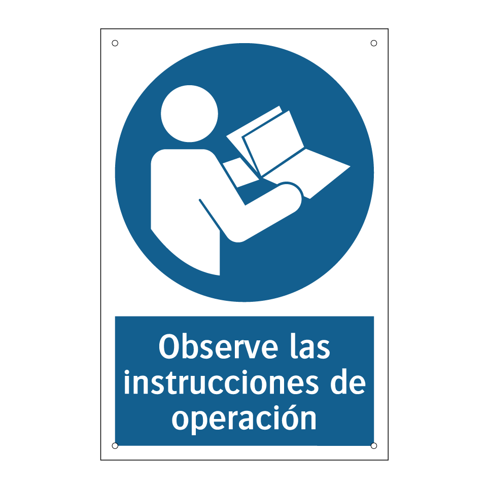 Observe las instrucciones de operación