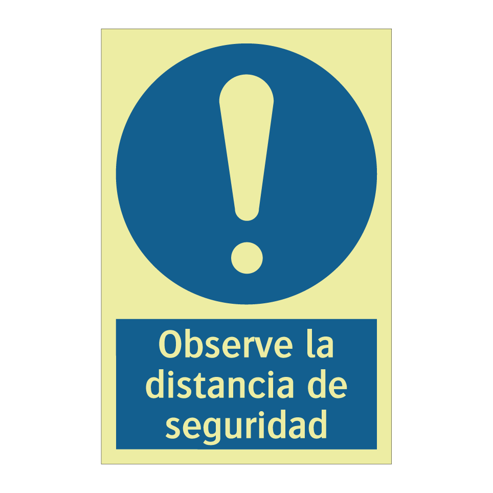 Observe la distancia de seguridad