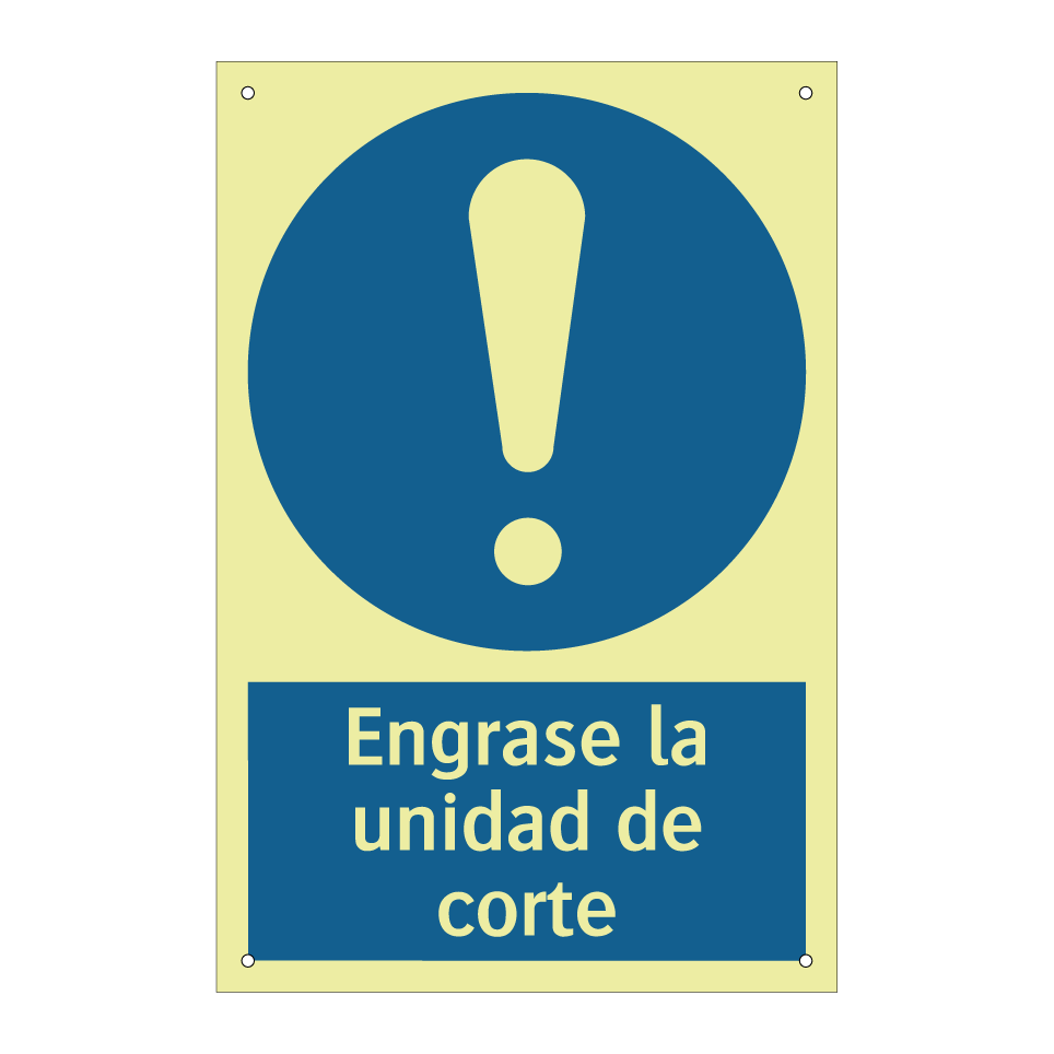 Engrase la unidad de corte
