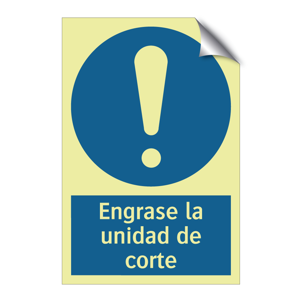 Engrase la unidad de corte