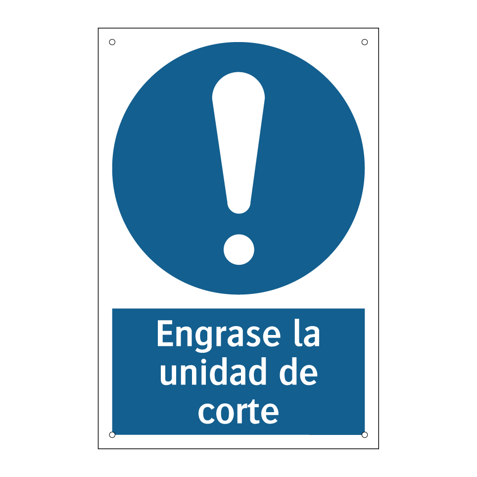 Engrase la unidad de corte