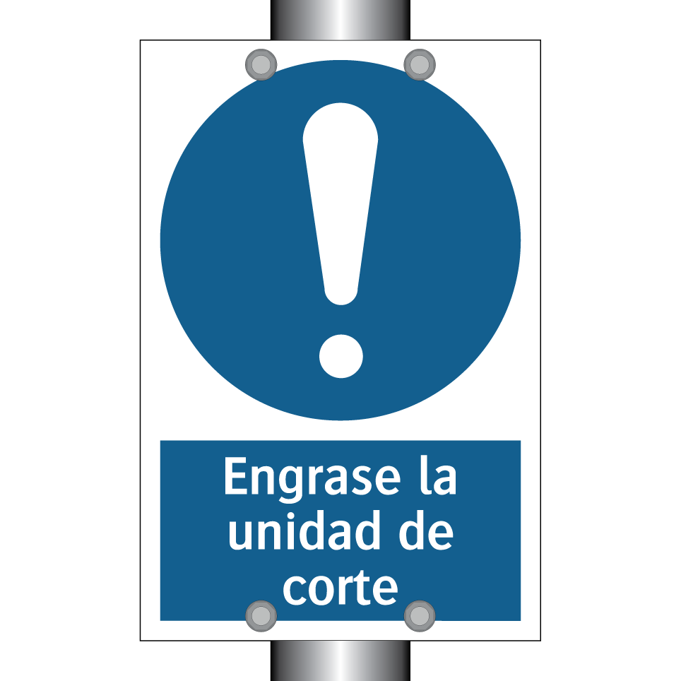 Engrase la unidad de corte