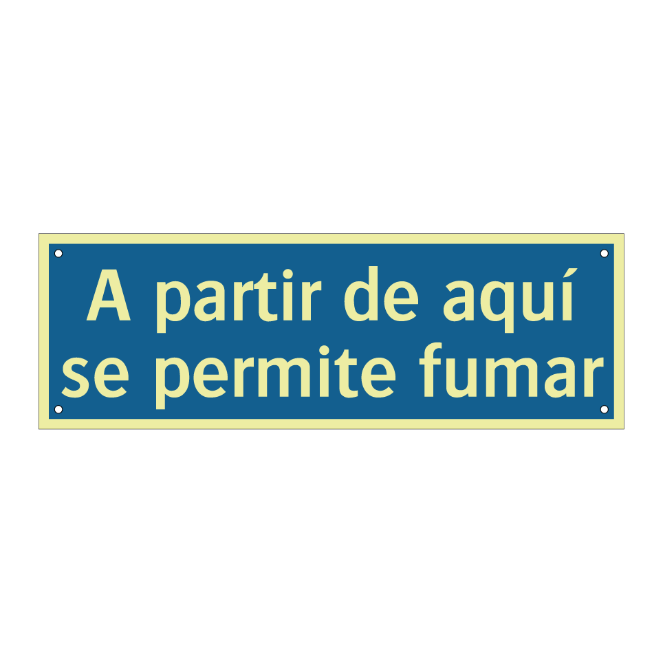 A partir de aquí se permite fumar