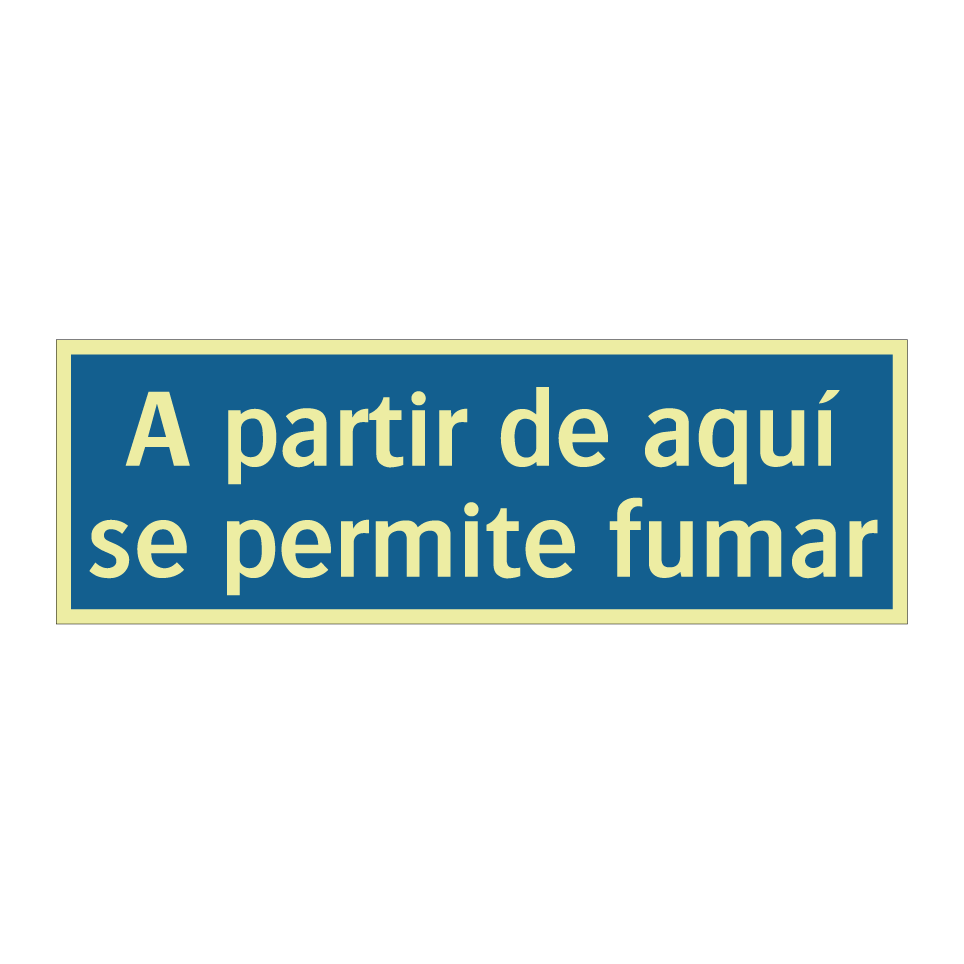 A partir de aquí se permite fumar