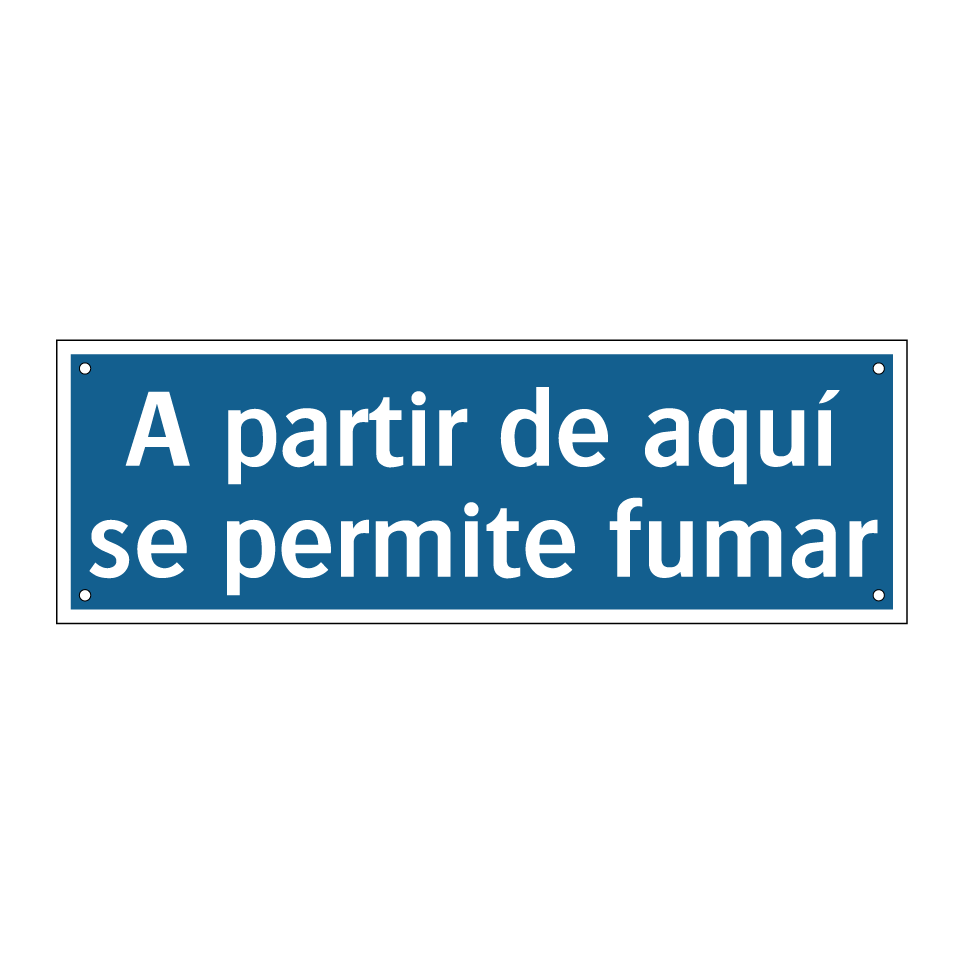 A partir de aquí se permite fumar