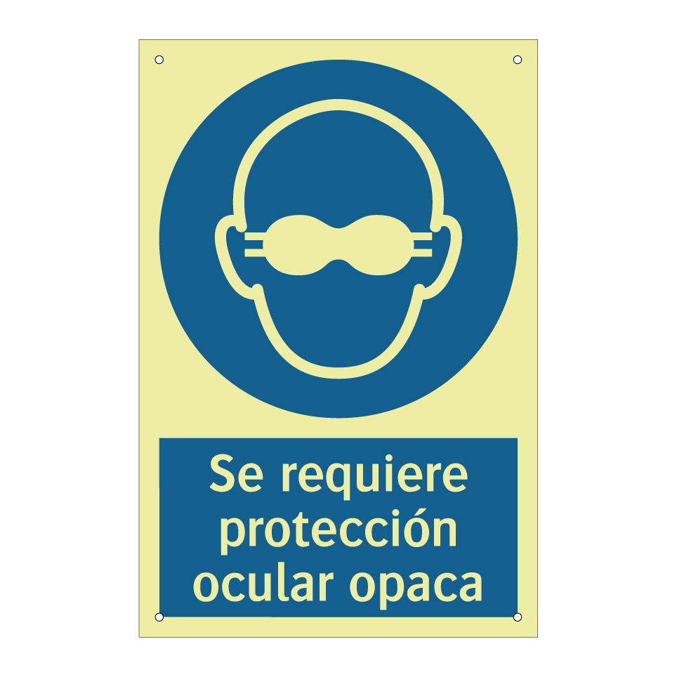 Se requiere protección ocular opaca