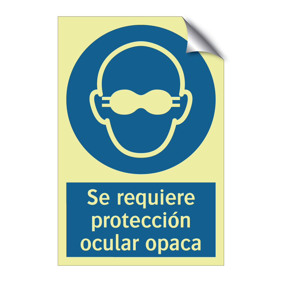 Se requiere protección ocular opaca