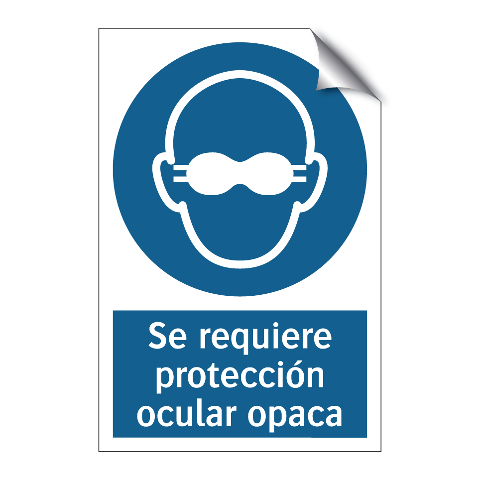 Se requiere protección ocular opaca
