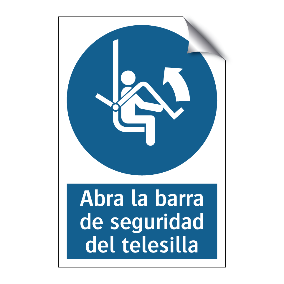 Abra la barra de seguridad del telesilla