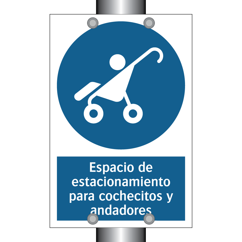 Espacio de estacionamiento para cochecitos y andadores