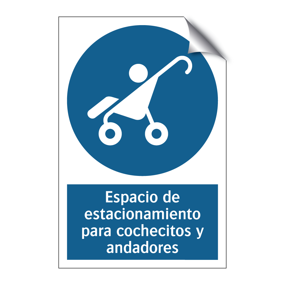 Espacio de estacionamiento para cochecitos y andadores