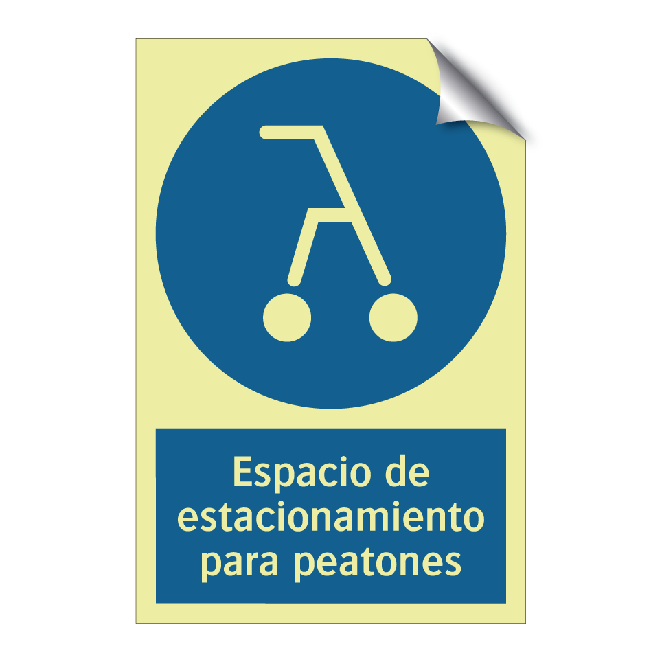 Espacio de estacionamiento para peatones