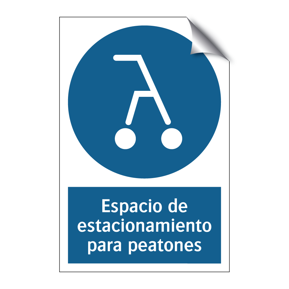 Espacio de estacionamiento para peatones
