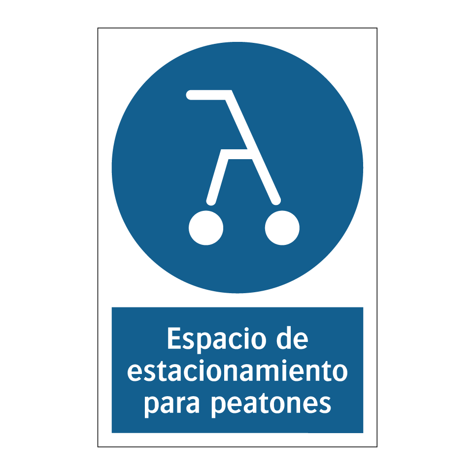 Espacio de estacionamiento para peatones