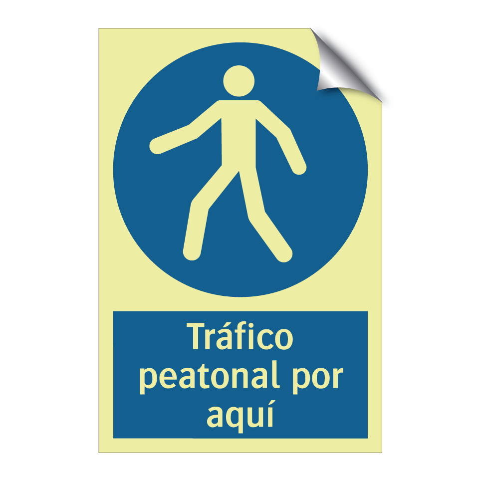 Tráfico peatonal por aquí