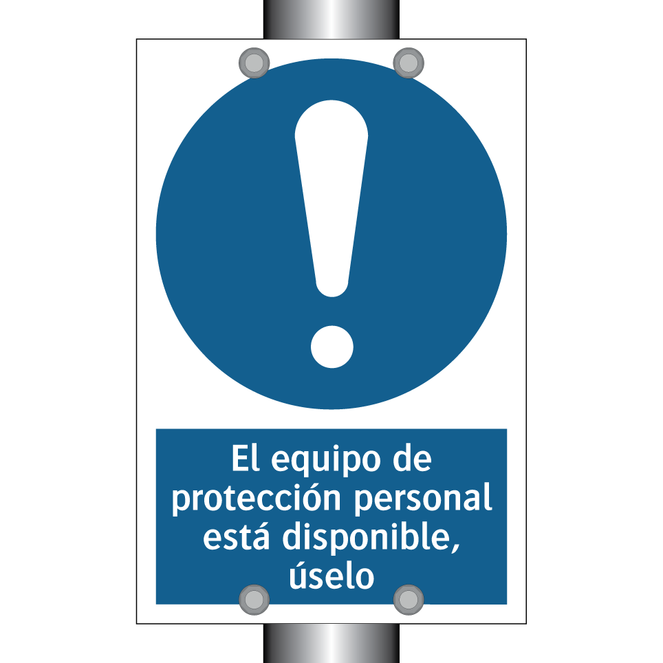 El equipo de protección personal está disponible, úselo