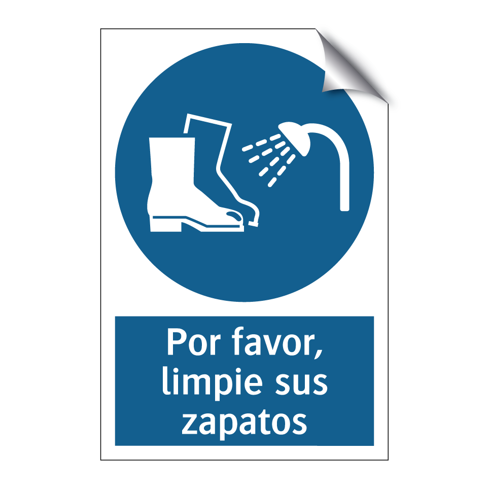 Por favor, limpie sus zapatos