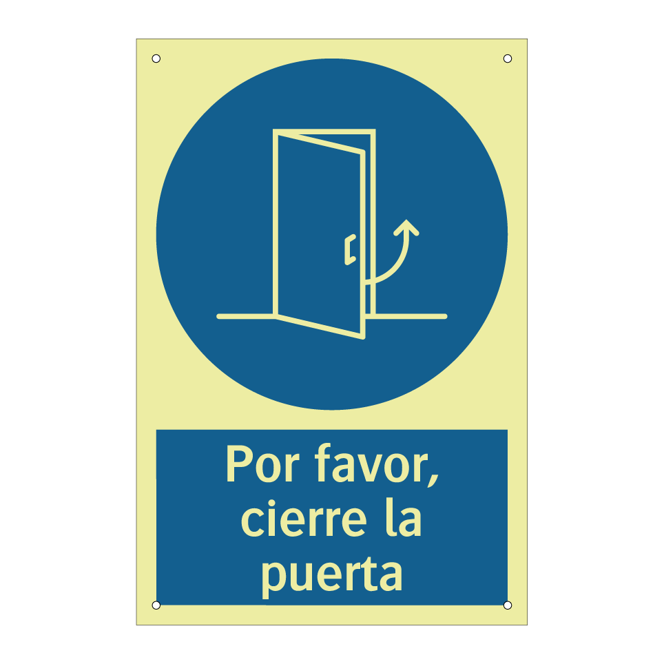 Por favor, cierre la puerta