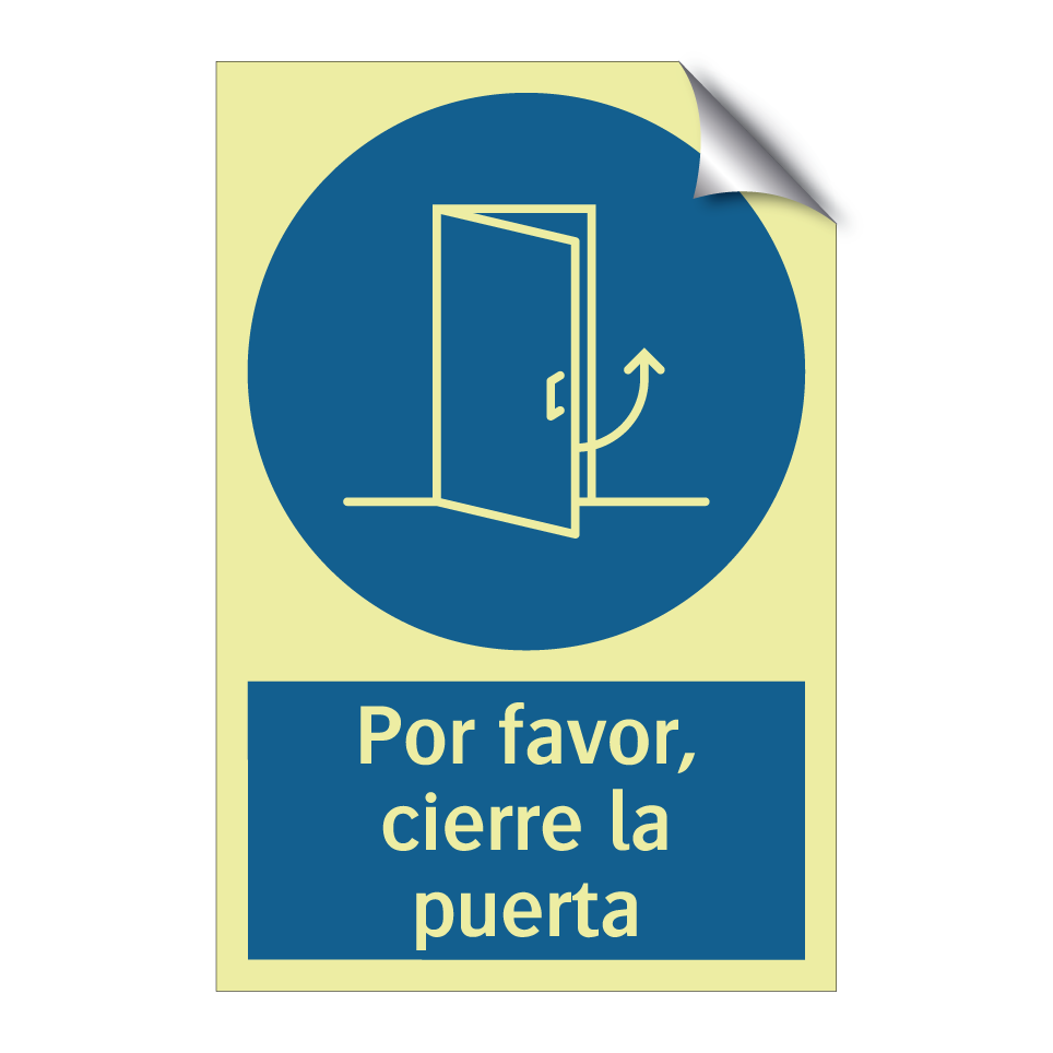 Por favor, cierre la puerta