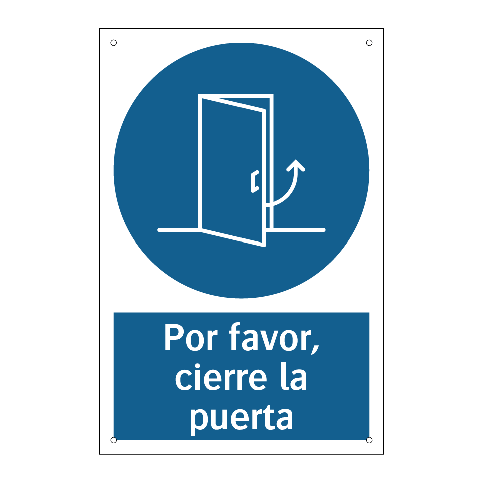 Por favor, cierre la puerta