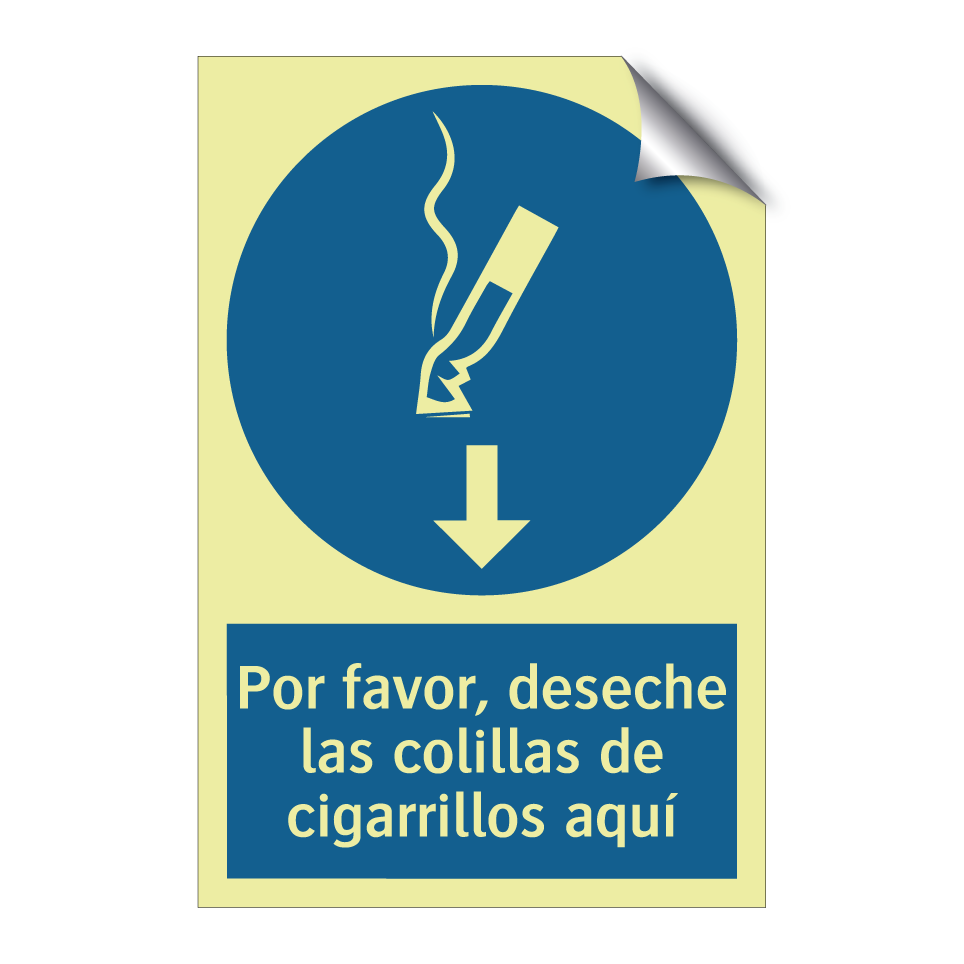 Por favor, deseche las colillas de cigarrillos aquí