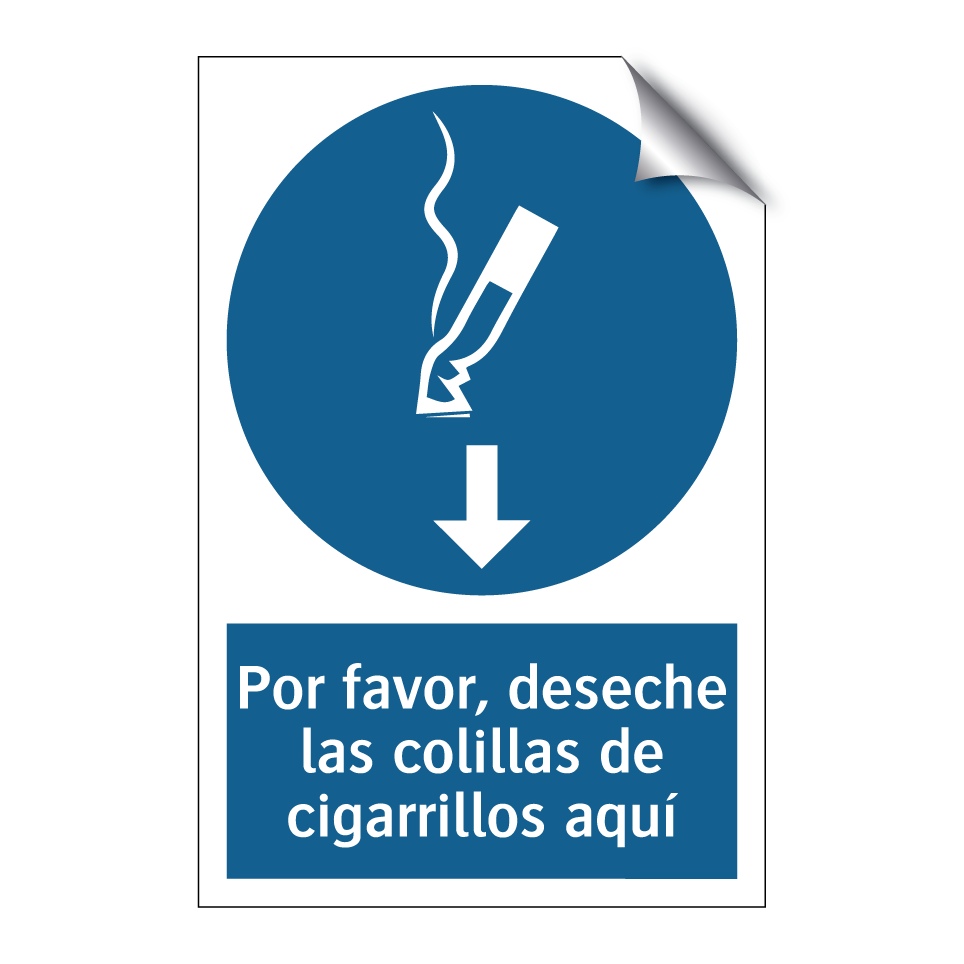 Por favor, deseche las colillas de cigarrillos aquí